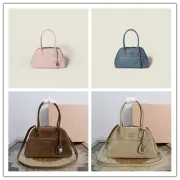 Miu Miu Vivant Suede Leather Bowling Top Handle Bag 32×19.5×11cm #A65025