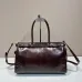Prada Burgundy Leather Handbag With Signature Logo And Timeless Design #A50984