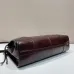 Prada Burgundy Leather Handbag With Signature Logo And Timeless Design #A50984