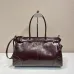 Prada Burgundy Leather Handbag With Signature Logo And Timeless Design #A50984