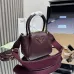 Prada 1BA362 Mini Leather Shoulder Bag - Burgundy Textured Top Version with Detachable Strap #A59502