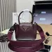 Prada 1BA362 Mini Leather Shoulder Bag - Burgundy Textured Top Version with Detachable Strap #A59502