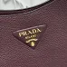 Prada 1BC073 Large Tote Bag - Burgundy Leather Crossbody Style with Adjustable Logo Strap #A59501