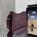 Prada 1BC073 Large Tote Bag - Burgundy Leather Crossbody Style with Adjustable Logo Strap #A59501