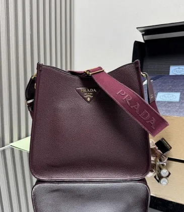 Prada 1BC073 Large Tote Bag - Burgundy Leather Crossbody Style with Adjustable Logo Strap #A59501 Prada 1BC073 Large Tote Bag - Burgundy Leather Crossbody Style with Adjustable Logo Strap #A59501