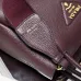Prada 1BC145 Small Shoulder Bag - Burgundy Textured Leather Top Version with Adjustable Logo Straps #A59500