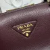Prada 1BC145 Small Shoulder Bag - Burgundy Textured Leather Top Version with Adjustable Logo Straps #A59500