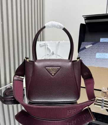 Prada 1BC145 Small Shoulder Bag - Burgundy Textured Leather Top Version with Adjustable Logo Straps #A59500 Prada 1BC145 Small Shoulder Bag - Burgundy Textured Leather Top Version with Adjustable Logo Straps #A59500