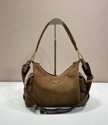 Prada 1BC264 Original Version Exploration Bag - Imported Suede, Adjustable Strap (Size: 32x22x11.5cm) #A59472 Prada 1BC264 Original Version Exploration Bag - Imported Suede, Adjustable Strap (Size: 32x22x11.5cm) #A59472