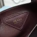 Prada BG335 2025 New Bucket Tote Bag - Burgundy Leather Large Version with Metal Logo #A59496