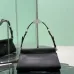 Prada Black Leather Shoulder Bag 1BC262 #A55688