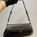 Prada Black Leather Triangle Logo Shoulder Bag: A Symbol of Modern Luxury and Style #A49968