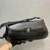 Prada Black Leather Triangle Logo Shoulder Bag: A Symbol of Modern Luxury and Style #A49968