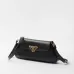 Prada Black Leather Triangle Logo Shoulder Bag: A Symbol of Modern Luxury and Style #A49968