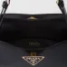 Prada Black Leather Triangle Logo Shoulder Bag: A Symbol of Modern Luxury and Style #A49968