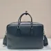 Prada Men's Black Pebbled Leather Briefcase with Signature Logo and Versatile Strap #A50985