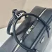 Prada Men's Black Pebbled Leather Briefcase with Signature Logo and Versatile Strap #A50985