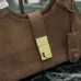 Prada Brown Suede Handbag 1BG580  #A55278