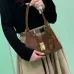 Prada Brown Suede Handbag 1BG580  #A55278