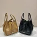 Prada Leather Bucket Bags: Tan and Black Styles for Effortless Sophistication in Daily Looks #A49964