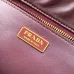 Prada Cahier Messenger Bag (2 Colors) – Burgundy/Black Leather with Gold-Tone Triangle Logo &amp; Buckle Hardware #A59179