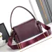 Prada Cahier Messenger Bag (2 Colors) – Burgundy/Black Leather with Gold-Tone Triangle Logo &amp; Buckle Hardware #A59179