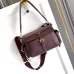 Prada Cahier Messenger Bag (2 Colors) – Burgundy/Black Leather with Gold-Tone Triangle Logo &amp; Buckle Hardware #A59179