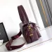 Prada Cahier Messenger Bag (2 Colors) – Burgundy/Black Leather with Gold-Tone Triangle Logo &amp; Buckle Hardware #A59179