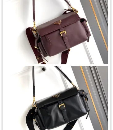 Prada Cahier Messenger Bag (2 Colors) – Burgundy/Black Leather with Gold-Tone Triangle Logo & Buckle Hardware #A59179 Prada Cahier Messenger Bag (2 Colors) – Burgundy/Black Leather with Gold-Tone Triangle Logo & Buckle Hardware #A59179