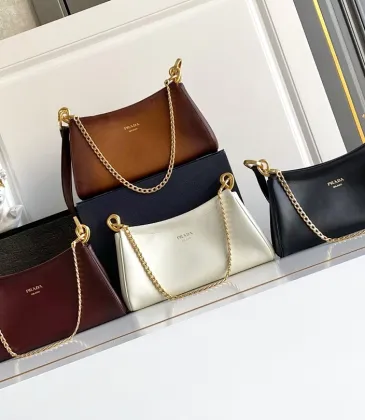 Prada Cleo Shoulder Bag (4 Colors) – Brown/Navy/Black/White Saffiano Leather with Gold-Tone Chain Strap #A59176 Prada Cleo Shoulder Bag (4 Colors) – Brown/Navy/Black/White Saffiano Leather with Gold-Tone Chain Strap #A59176