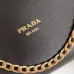 Prada Diagramme Shoulder Bag (3 Colors) – Red/White/Black Leather with Gold-Tone Chain Strap &amp; Branding #A59178