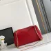 Prada Diagramme Shoulder Bag (3 Colors) – Red/White/Black Leather with Gold-Tone Chain Strap &amp; Branding #A59178