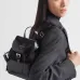 Stylish Black Prada Backpack With Leather Trim And Gold Hardware For Fashion Lovers #A49963