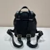 Stylish Black Prada Backpack With Leather Trim And Gold Hardware For Fashion Lovers #A49963
