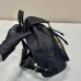 Stylish Black Prada Backpack With Leather Trim And Gold Hardware For Fashion Lovers #A49963