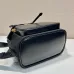 Stylish Black Prada Backpack With Leather Trim And Gold Hardware For Fashion Lovers #A49963
