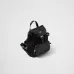 Stylish Black Prada Backpack With Leather Trim And Gold Hardware For Fashion Lovers #A49963