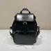Stylish Black Prada Backpack With Leather Trim And Gold Hardware For Fashion Lovers #A49963