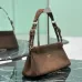 Prada Enchaîne Suede Handbag (1BC262) 2025 FW - Vintage Curved Silhouette, Removable Strap, 32.5×15.5×11cm #A59987