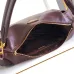 Prada Galleria Soft Shoulder Bag (2 Colors) – Burgundy/Black Leather with Gold-Tone Triangle Logo &amp; Convertible Strap #A59180