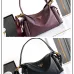 Prada Galleria Soft Shoulder Bag (2 Colors) – Burgundy/Black Leather with Gold-Tone Triangle Logo &amp; Convertible Strap #A59180