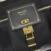 Prada Black Nylon Top - Handle Bag With Gold - Tone Hardware: Blend of Function and Luxury #A49966
