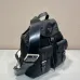 Stylish Black Prada Nylon Backpack With Leather Accents For Trendy Outfits #A49959