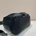 Stylish Black Prada Nylon Backpack With Leather Accents For Trendy Outfits #A49959