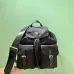 Stylish Black Prada Nylon Backpack With Leather Accents For Trendy Outfits #A49959