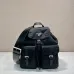 Stylish Black Prada Nylon Backpack With Leather Accents For Trendy Outfits #A49959