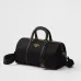 Prada Black Nylon Boston Bag With Gold - Tone Accents: A Fusion of Durability and Luxury #A49967