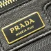Prada Black Nylon Boston Bag With Gold - Tone Accents: A Fusion of Durability and Luxury #A49967