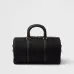 Prada Black Nylon Boston Bag With Gold - Tone Accents: A Fusion of Durability and Luxury #A49967