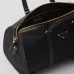 Prada Black Nylon Boston Bag With Gold - Tone Accents: A Fusion of Durability and Luxury #A49967